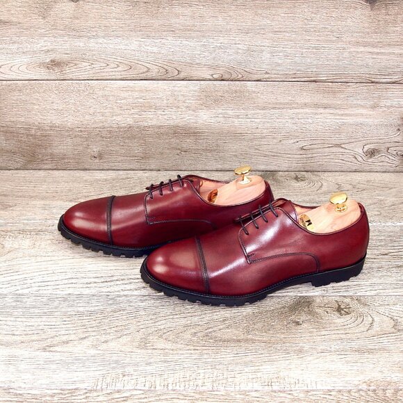 * NIB * $695 Nordstrom ZELLI Italia 9 M Italian Derby Burgundy * add $15 Trees